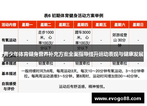 青少年体育健身营养补充方案全面指导提升运动表现与健康发展